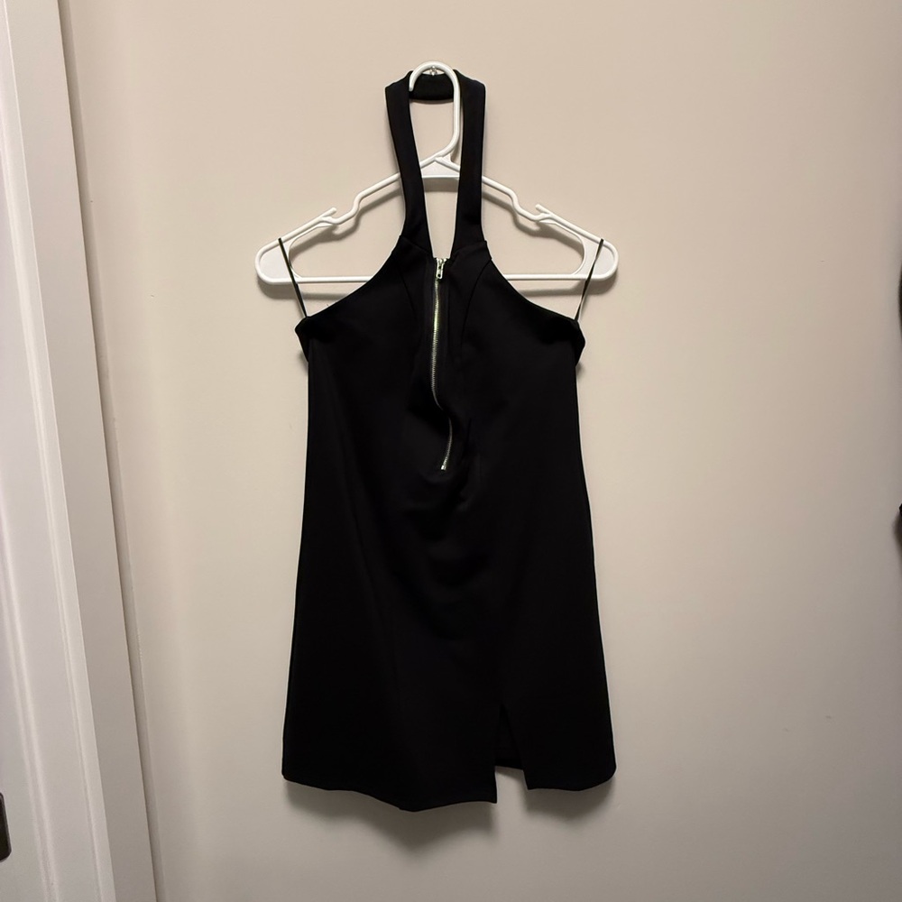 NWOT Black Halter Mini Dress